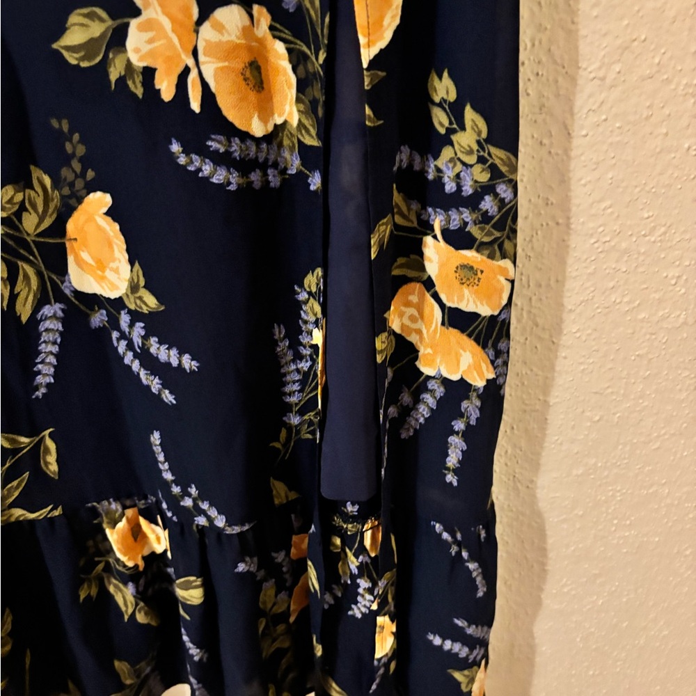 New Reformation Galena Blue Long Sleeve Midi Dress 2 - Picture 6 of 11